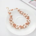 thumbnail image 5 of Jiaroswwei 2Pcs Women Fashion Faux Pearl Rhinestone Inlaid Necklace Earrings Jewelry Set, 5 of 8