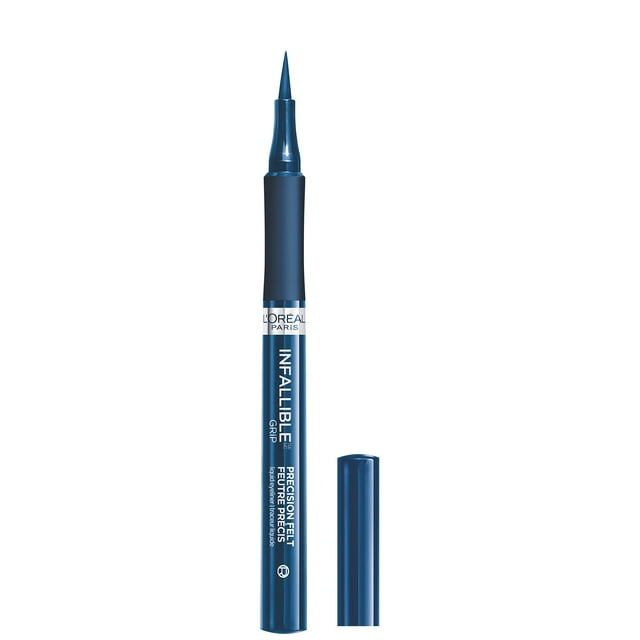 LOr?al Paris Cosmetics Paris Makeup Infalible Grip Delineador de ojos de fieltro de precisión Resistente a las manchas Delineador de ojos impermeable de larga duración Azul Azul 0.03 fl oz