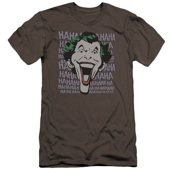 DC Comics Dastardly Merriment Premium Canvas Adult Slim Fit 30/1 T-Shirt Charcoal