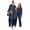 Kids, variant on Matching Family Pajamas Classic Button Down Satin Pajama Set Long Sleeve Top and Full Length Pants Sleepwear Loungewear Soft Comfortable