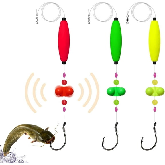 Tingzi Catfish Fishing Set, Takedown Rigs Catfishs for Catfish/Carp Fishing, 3/6 PCS, Heavy-Duty Tackle for Rivers & Lakes