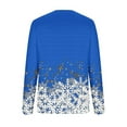 thumbnail image 6 of BLVB Christmas Shirts for Women Long Sleeve Crewneck Snowflake Graphic Tee Tops Vacation T Shirts Blouse Christmas Gifts, 6 of 6