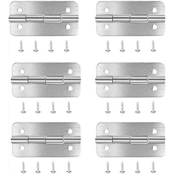 6pcs Stainless Steel Cooler Hinges and Screws Set Compatible with Igloo Style Ice Chests (Set of 6 Hinges, 24 Screws)$$Tools & Hardware Other