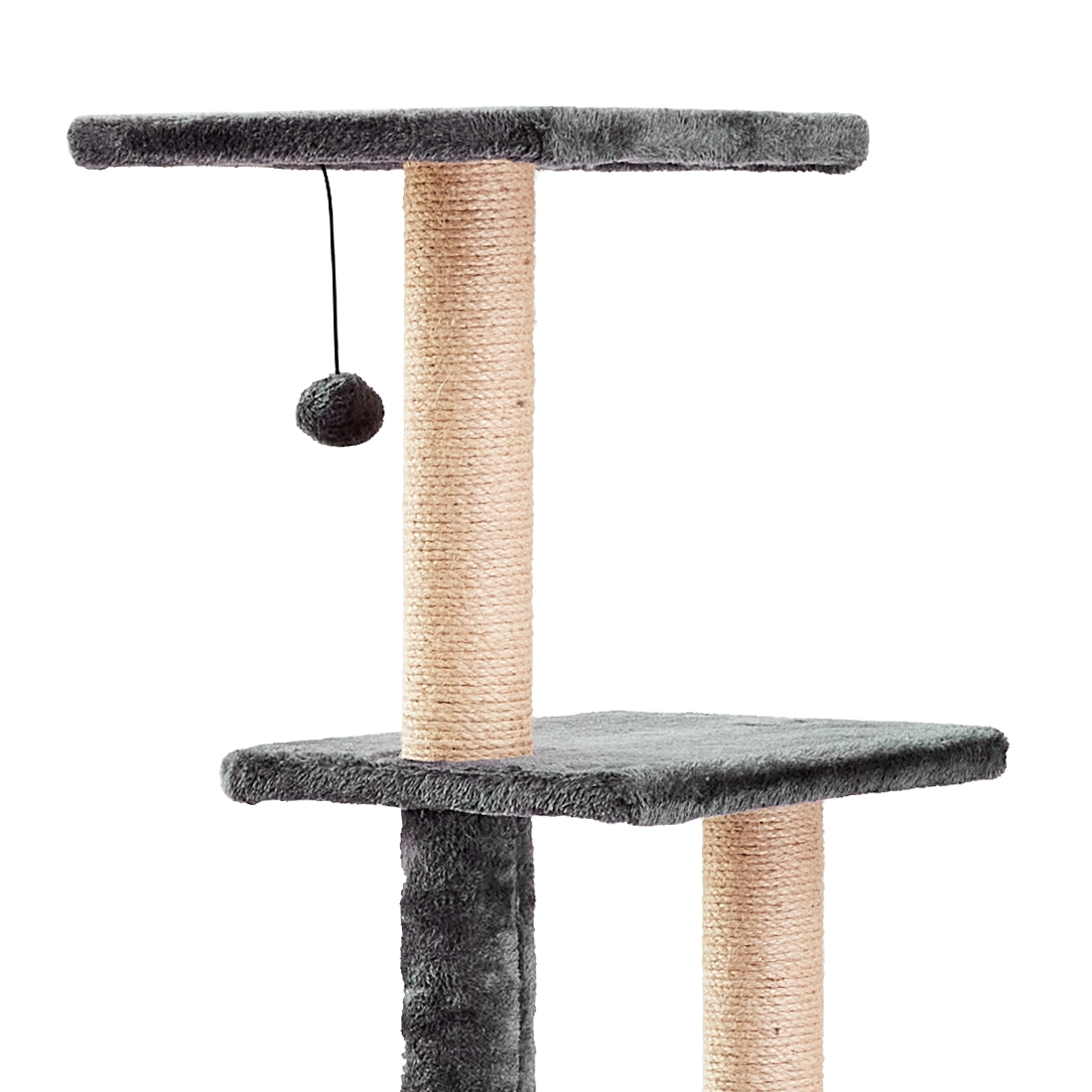 Two by Two Athens - Black Scratching Post Cat Furniture - 66 in. Tall