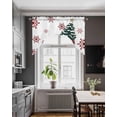 thumbnail image 3 of Christmas Tree Swag Valances for Windows, Small Curtains Drapes, Red Truck Winter Snowflake Country Kitchen Window Curtains Over Sink Rod Pocket Window Treatment Valance for Bedroom/Bathroom 56"x36", 3 of 5