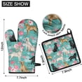 thumbnail image 6 of Labrador Dogs with Flowers Kitchen Oven Mitt and Pot Holder Sets 2 Pcs for Baking, Cooking and Grilling, Heat Resistant Up To 392 °F, 6 of 7