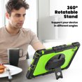 thumbnail image 4 of Case for Lenovo Tab 10.1 inch 2025 Release (TB-311FU/TB-311XU) with Screen Protector, 360 Degree Rotating Kickstand Hand Strap Heavy Duty Shockproof Cover with Shoulder Strap, Lime PC, 4 of 7