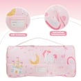 thumbnail image 3 of Softan Toddler Kid Nap Mat for Preschool, Girls Pink Princess Daycare Kindergarten Slumber Bag, 3 of 7