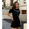 thumbnail image 4 of Women'S Short Sleeve Collar Cute Dress Fit and Flare A-Line Casual Dresses Black S, 4 of 8