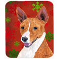 thumbnail image 1 of Basenji Red And Green Snowflakes Holiday Christmas Mouse Pad, Hot Pad Or Trivet, 1 of 1