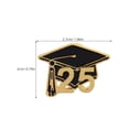 thumbnail image 4 of 5pcs 2025 Graduación Broche Pin Temporada de graduación Accesorios de graduación de graduación Broche Broche Graduación Memorial Pin, 4 of 4