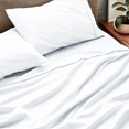 thumbnail image 2 of Aanya Linen 600 Thread Count Sheet Sets | 100% Long Staple Cotton - 20" Inch Deep Pocket - (Size - Full, White), 2 of 4