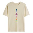 thumbnail image 1 of Camiseta de manga corta con estampado de planeta espacial para hombre, informal, a la moda, con cuello redondo Pompotops  oipoqjl33882, 1 of 3