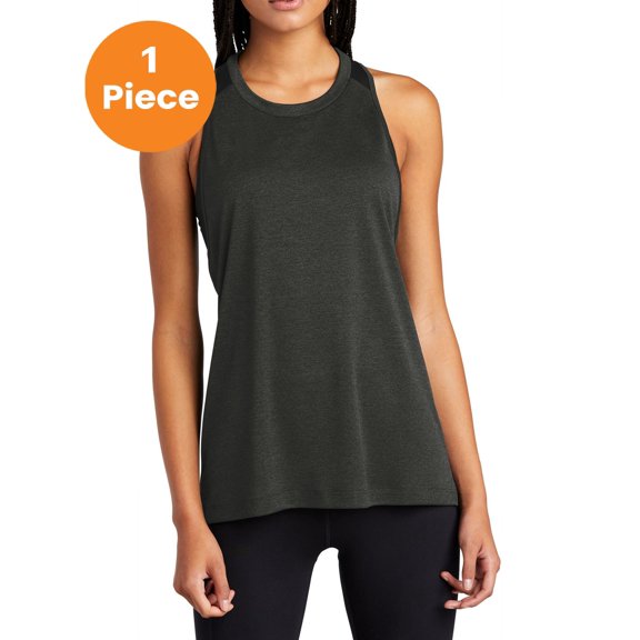 Sport-Tek LST466 Ladies Endeavor Tank, Black Heather/ Black, 4XL, Workout Tank Tops