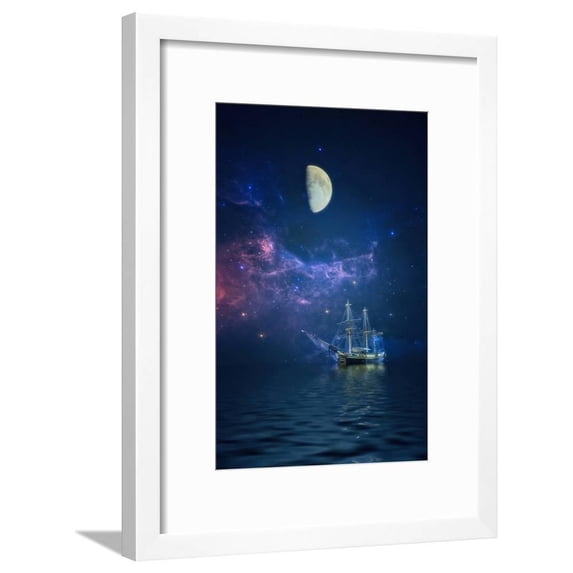 by Way of the Moon and Stars, Scenic Transportation Framed Art Print Wall Art by John Rivera Sold by Art.Com