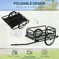 thumbnail image 5 of Aosom Bike Cargo Trailer for Hefty Loads, Foldable Compact Storage, Heavy-Duty, Bike Wagon Bike Trailer Bicycle Cargo Trailer Bike Attachment, Black, 5 of 10