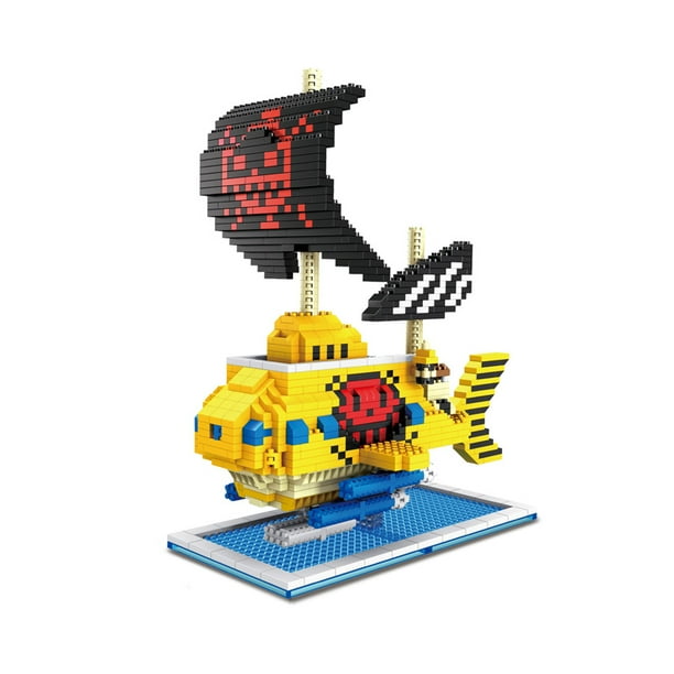 Figura de juguete de bloques de construcción de barco pirata de One Piece, minifigura de Luffy, Shanks, Boa, Thousand Sunny, Going Merry, para niños