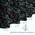 thumbnail image 6 of Multicolor Controllers Games Icons Black Pattern Shower Curtain 72"x72" ,Bathroom Decorative Shower Curtains Set with 12 Hooks,Modern Waterproof Washable Shower Curtain, 6 of 6