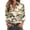 Beige, variant on WTOBBY Floral Design Women's Button Down Long Sleeve Shirt, Classic Collar Casual Top, Comfortable Blouse for Work and Weekend, Seasonal Transition Piece,Beige L