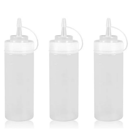 

3pcs 350ml/12oz With Flip Top Dispenser BBQ Condiment Squeeze Bottle For Sauce