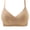 Beige, variant on Sports Bras for Women,Minimizer Bras for Women Full Coverage,Women's Non Steel Ring Style Printed Gathered Middle Button Breathable Underwear Daily Bra,L-XXXL
