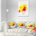 thumbnail image 3 of Designart Yellow Iris Flower with Red Splashes - Floral Throw Pillow - 12x20, 3 of 5