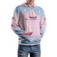 thumbnail image 5 of Pink Sailboat Pattern Men's Women New Sweatshirt Hoodie Men's Plus Size Sweatshirt Hooded Sweatshirt 3d Printed Street Men's Cloth, 5 of 6