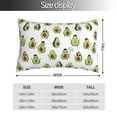 thumbnail image 2 of Kdxio Cotton Pillow Cases 14"x20" Pillowcases,Soft and Breathable Bedroom Pillow Cases-Avocado Friends-No Pillow Core, 2 of 5