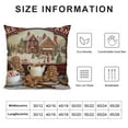 thumbnail image 5 of JEUXUS  Merry Christmas Gingerbread Cafe Lumbar Throw Pillow Cover,  Winter Xmas Holiday Cushion Case Decoration for Sofa Couch, 5 of 5