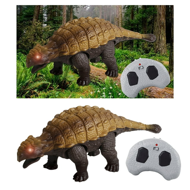 Juguetes Electrónicos de con telemando para , Juguetes Educativos con Luces LED, Sonidos Rugientes, Regalos para a D Anquilosaurio CUTICAT Juguetes de dinosaurios