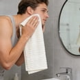 thumbnail image 6 of Vfedsrsge Quick Dry Coral Fleece Towel 75x35cm Ultra Soft Absorbent Lightweight Beach Towel for Women Men Hair Drying Gym Travel Sports Compact Lint-Free White, 6 of 6