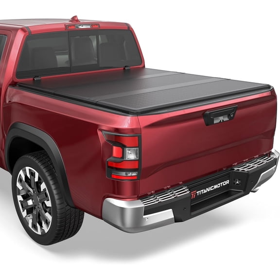 TITANICMOTOR 3-Fold 6.5FT 78.7Inch FRP Hard Tonneau Cover for 2007-2026 Toyota Tundra Bed Truck Cover