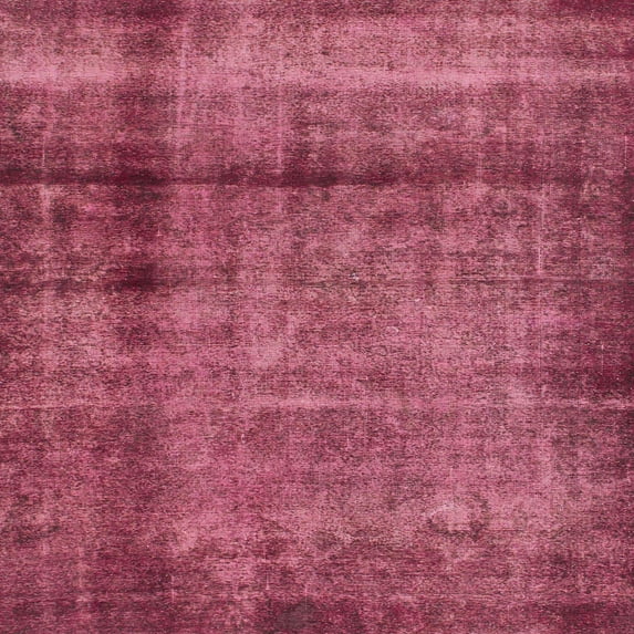 Ahgly Company Machine Washable Indoor Square Abstract Dark Pink Area Rugs, 8' Square
