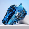 thumbnail image 2 of Zapatos de fútbol Unisex, botas de fútbol ultraligeras, Turf Match, tacos de entrenamiento de tobillo alto, zapatillas profesionales para exteriores, TF/FG, nuevos, 2 of 5