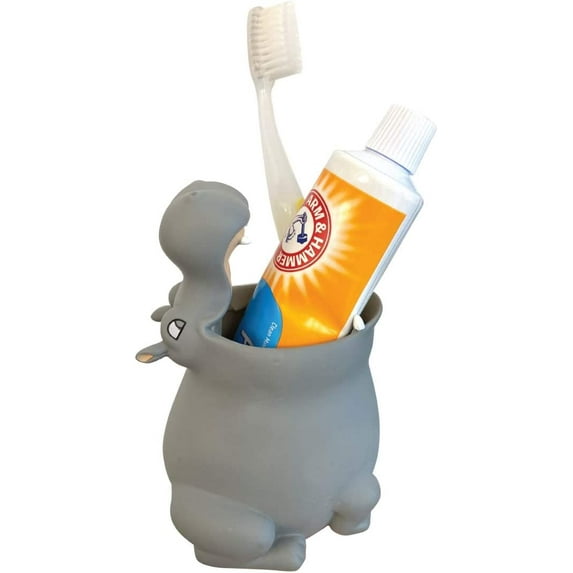 Lily's Home Fun Kids Animal Toothbrush Holder, Bathroom Organizer, Pencil Cup - Hippo