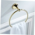 thumbnail image 3 of OATIPHO Antique Brushed Brass Round Towel Ring Plated Gold Bathroom Rack Durable Use, 3 of 8
