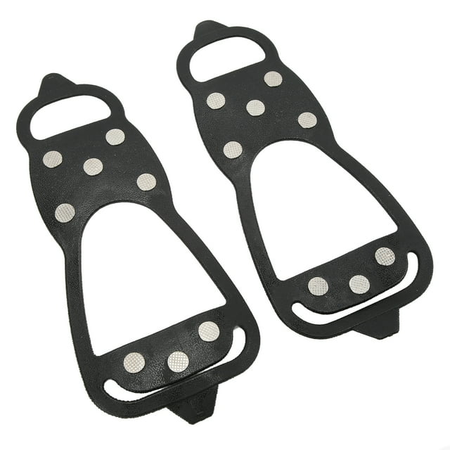Crampones de elastómero Termoplástico de Goma Con 8 Dientes, Empuñaduras para Zapatos de Hielo, Tacos de Tracción para Caminar, Trotar, Senderismo y Escalada