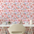 thumbnail image 2 of Ambesonne Garden Peel & Stick Wallpaper for Home, Oversimplified Peonies Art, 13"x100", Soft Pink and Pale Salmon, 2 of 5