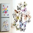 thumbnail image 2 of Butterfly Wall Decor,Plastic Butterflies Foldable Removable Water-Proof Reusable Mural Wall Stickers,3D Butterflies Stickers With Magnets For Party Decorations,Butterfly Decorations,White, 2 of 9