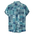 thumbnail image 2 of Camisas Vaqueras Para Hombre Manga Larga Camisa de solapa de manga corta con estampado suelto de moda de verano para hombre (Light Blue, 3XL), 2 of 7