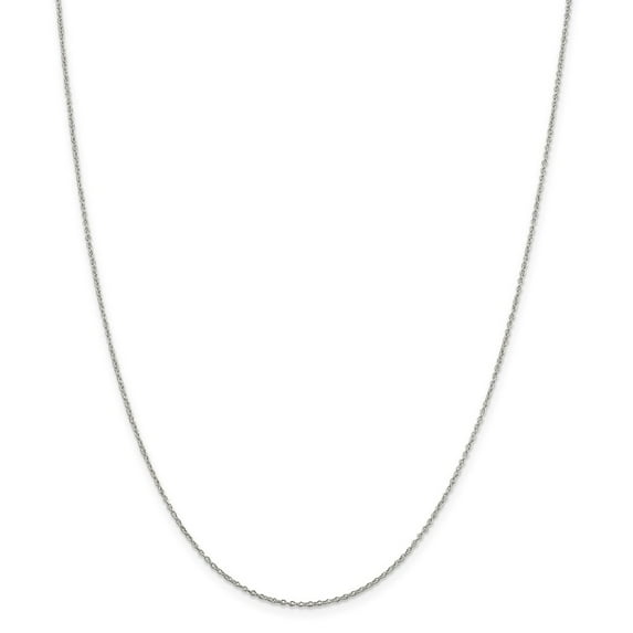 Solid 925 Sterling Silver 1.10mm Cable Chain Necklace 20"