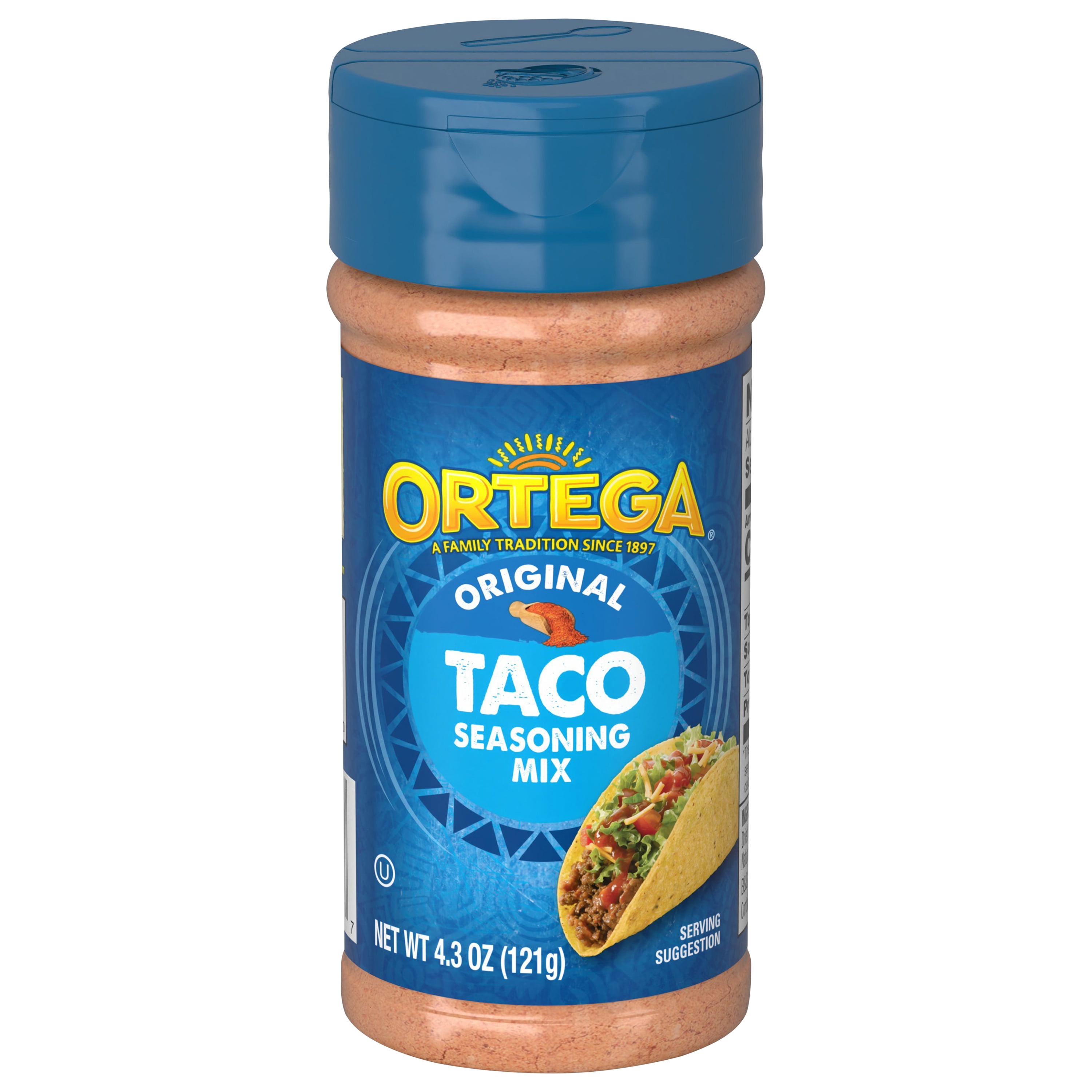 (2 pack) Ortega Original Taco Seasoning Mix, 4.3 oz Shaker Bottle