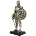 thumbnail image 3 of Ebros Royal Knight avec Épée Dagger et Bouclier Rond Figurine Miniature 5 Pouces H, 3 of 4