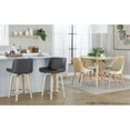 thumbnail image 3 of LumiSource Santi 24" Fixed-Height Counter Stool - Set of 2 in Zebra Wood, 3 of 9