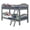 Gray, variant on BEKids Traditional Solid Wood Twin/Twin Arched Bunk Bed in Pink