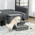 thumbnail image 2 of PawHut Escaliers pour Animaux, Marches à 3 Niveaux pour Lit Haut avec Boîte de Rangement, 2 of 10