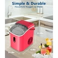 thumbnail image 5 of Electactic 35lbs Countertop Ice Maker, Crushed Nugget Ice Type with Scoop, Cubes Ready in 10 Mins, Red, 5 of 7