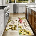 thumbnail image 2 of Sunflower Kitchen Rugs Sets of 2 Cute Gnome Yellow Summer Kitchen Rug Mat Washable Non-Slip Kitchen Mats for Floor 2 Piece Sunflower Kitchen Decor, 2 of 6