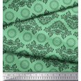 thumbnail image 3 of Soimoi Modal Satin Fabric Floral & Damask Ethnic Print Sewing Fabric Yard 42 Inch Wide, 3 of 3