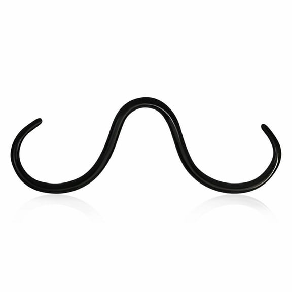 Septum ring surgical steel mustache design